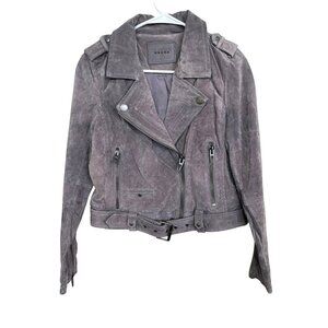 Blank NYC Suede Gray Moto Jacket Size Small NWT